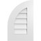 Ekena Millwork Quarter Round Top Left Surface Mount PVC Gable Vent w/ 3-1/2"W x 1"P Standard Frame, 14"W x 22"H GVPQL14X2201SN - alternate 1